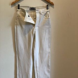 VERSACE white, ribbed pants